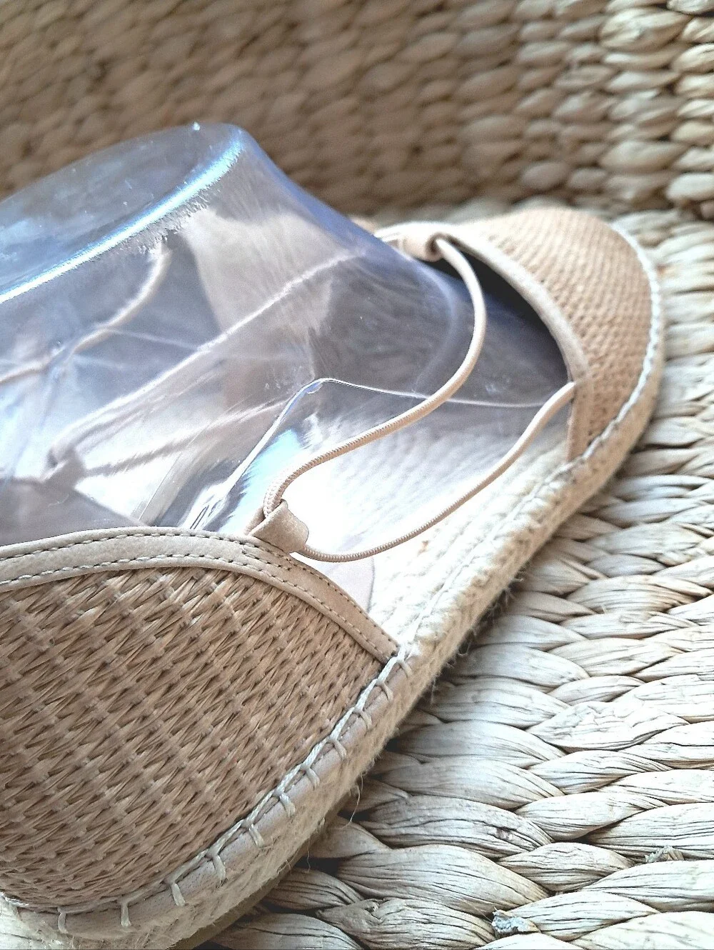 Eileen Fisher Lee Raffia Espadrille Flats NWOT Natural Sz 10